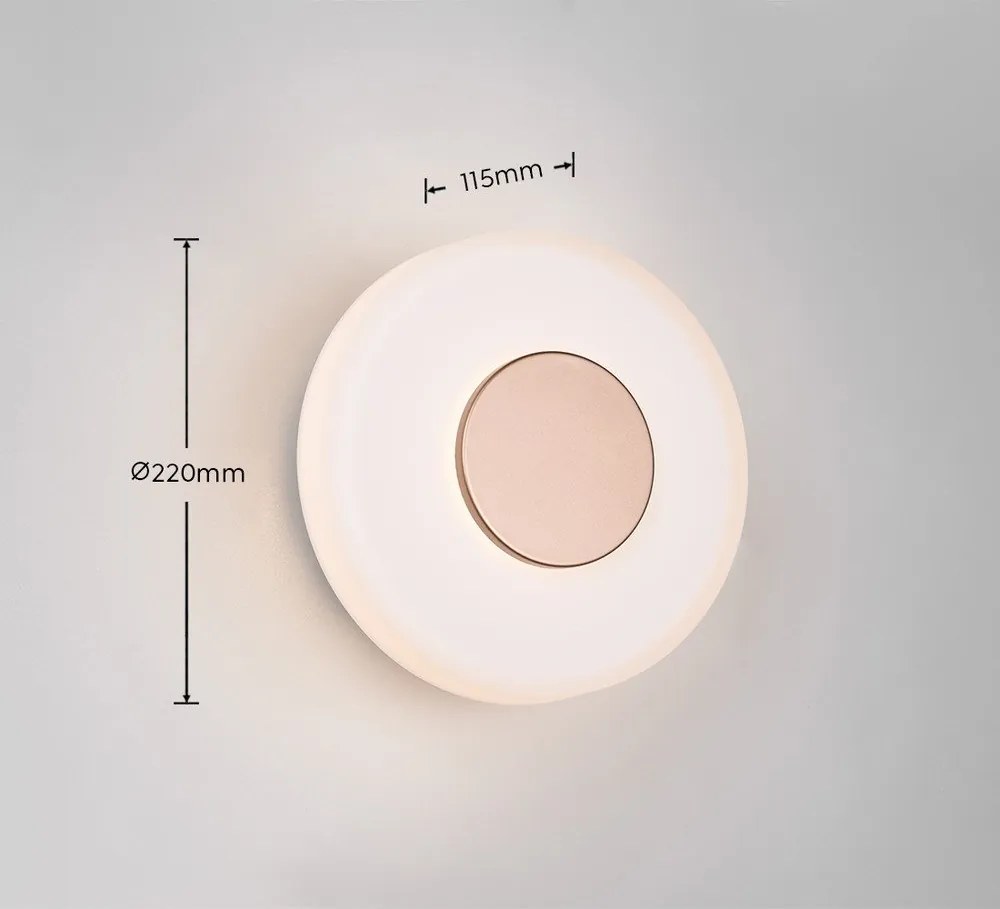 Aplică de perete bej LED cu intensitate reglabilă ø 22 cm Celeste – Trio