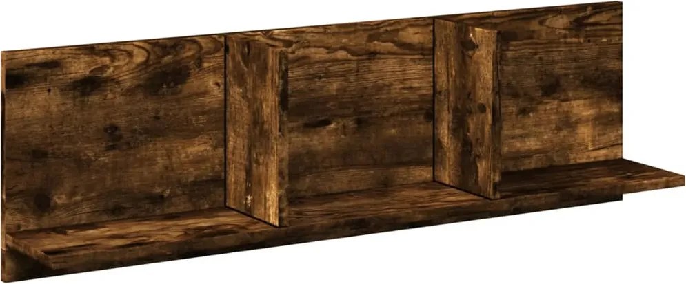 vidaXL Dulap de perete, stejar fumuriu, 100x16,5x30 cm, lemn prelucrat