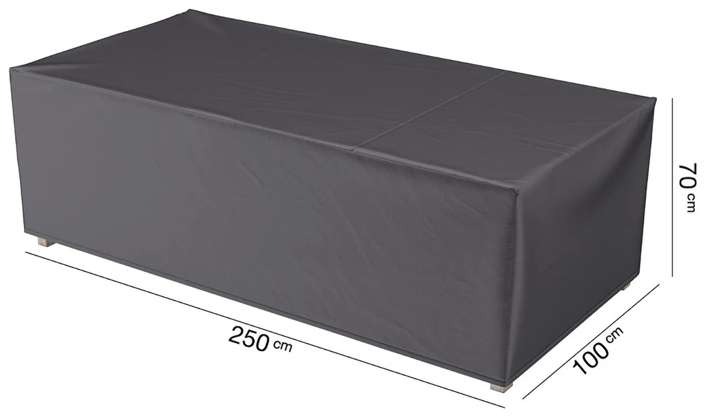 Husa mobilier gradina AeroCover pentru canapea, 250x100x70 cm, dreptunghiulara, antracit