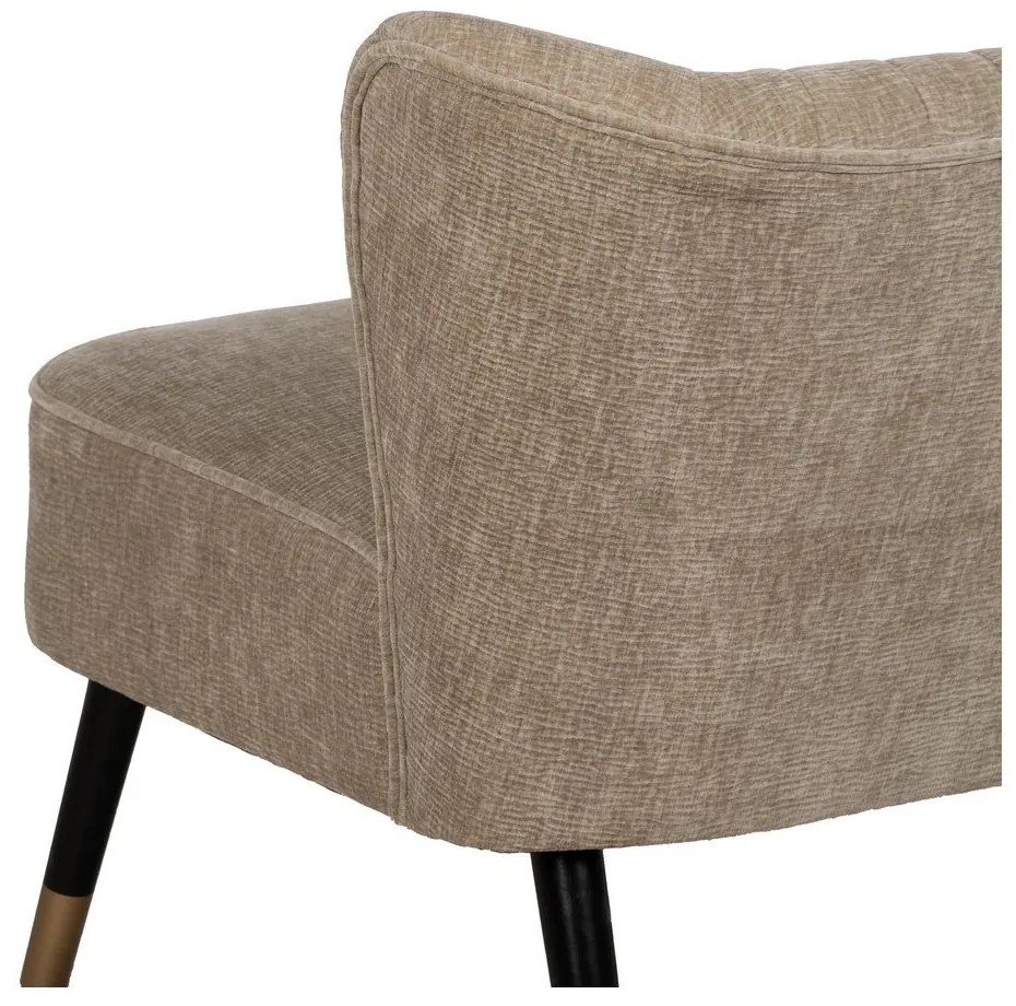 Canapea bej cu tapițerie din chenille 134 cm Glam – Ixia