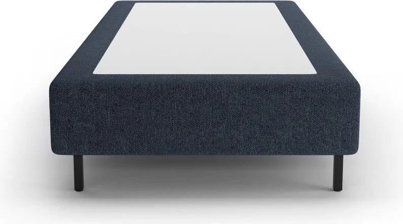 Pat albastru închis tapițat fără tăblie 90x200 cm Whale – Micadoni