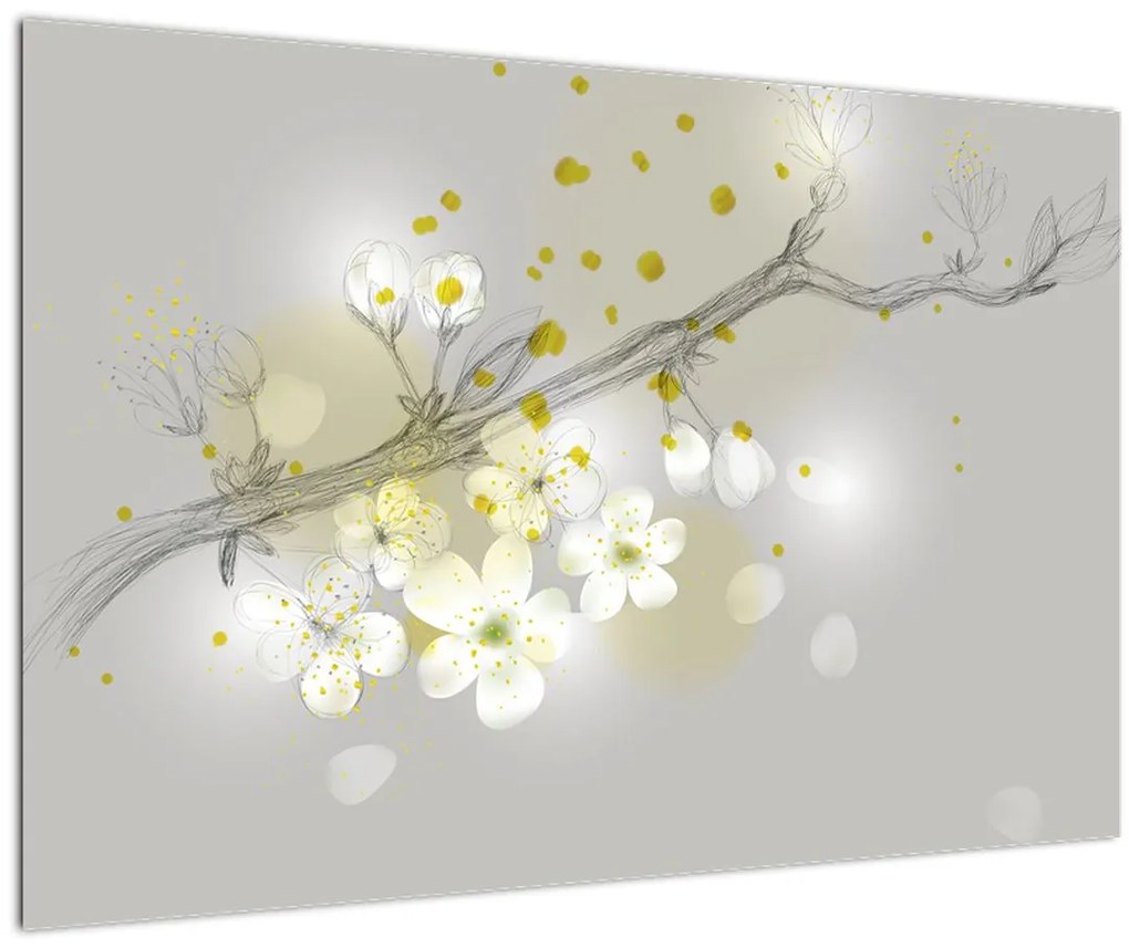 Tablou - Crenguțe înflorite (90x60 cm)
