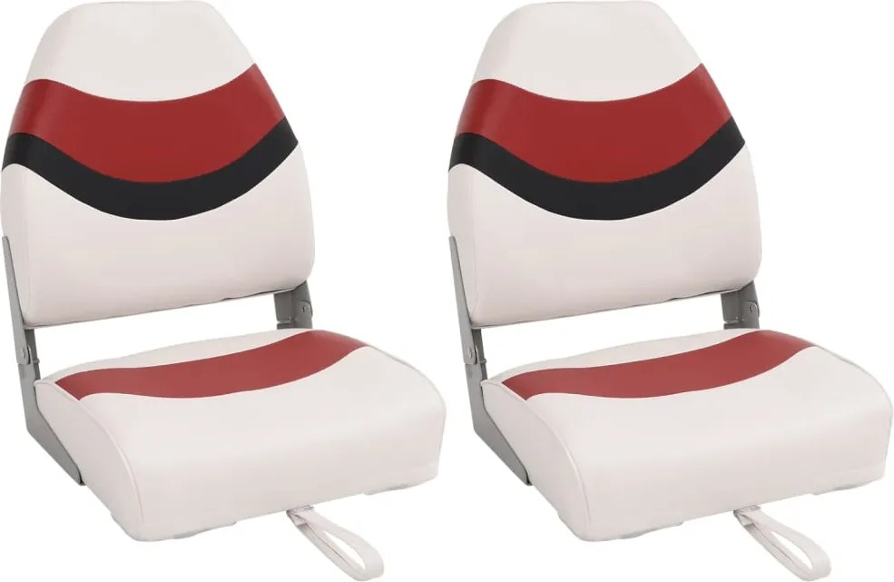 vidaXL Scaune pliabile pentru barcă 2 buc. cu spătar înalt 44x38x55 cm