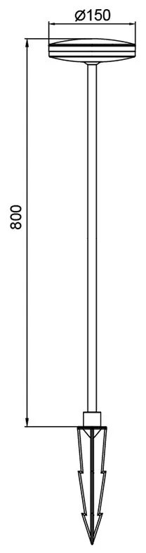 Tarus, Proiector de iluminat exterior IP54, H-80cm, AKITA negru MA-8481