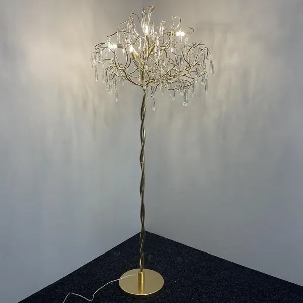 Lampadar de cristal 5xG9/40W/230V auriu