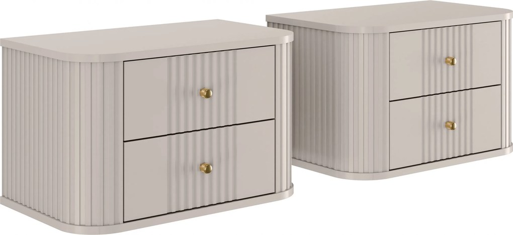 Set noptiere Vesper 56 cm de perete - cașmir / mânere aurii