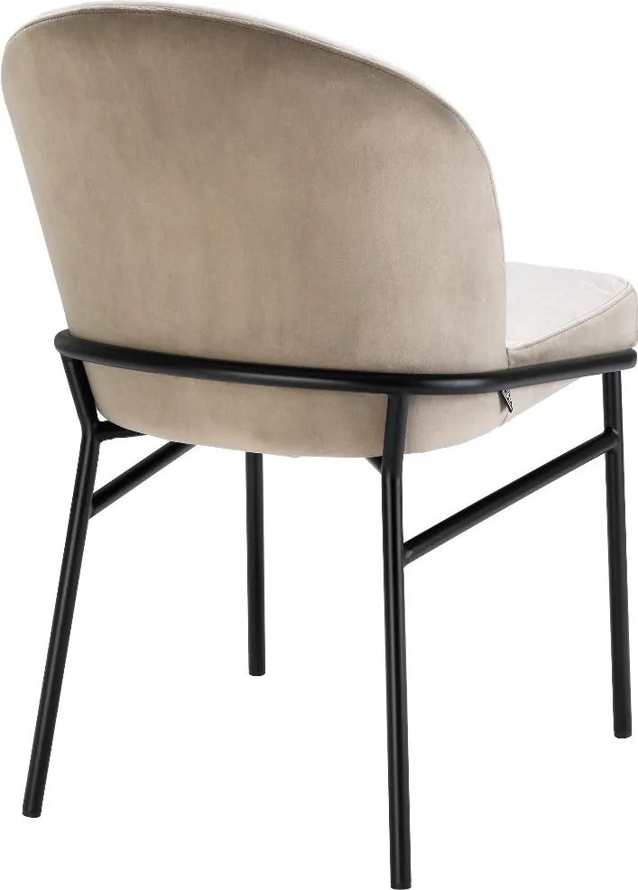 Set de 2 scaune design modern Willis, catifea Savona greige 113772 HZ