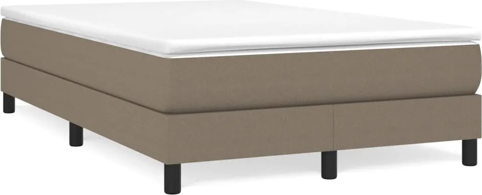 vidaXL Cadru de pat cu arcuri, gri taupe, 120x200 cm, textil