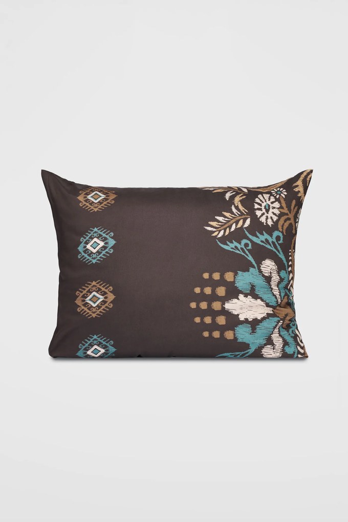 Lenjerie de pat din satin Isolda maro 140x200 cm