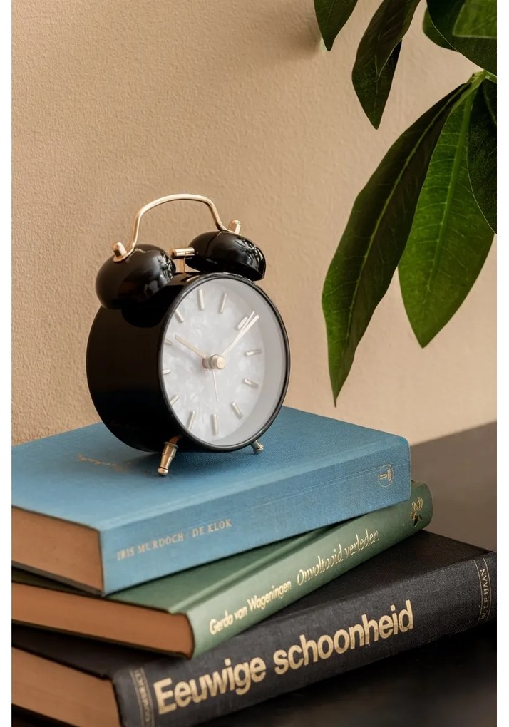 Karlsson 6009BK ceas cu alarmă de design negru,diametru 12 cm