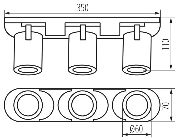 Spot Kanlux 38966 LAURIN 3xGU10/10W/230V alamă/alb