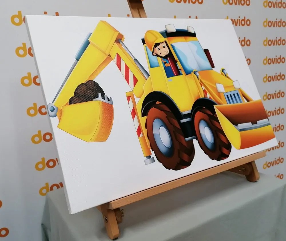 Tablou excavator pentru copii
