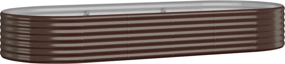 vidaXL Strat înălțat grădină 249x100x36 cm oțel galvanizat