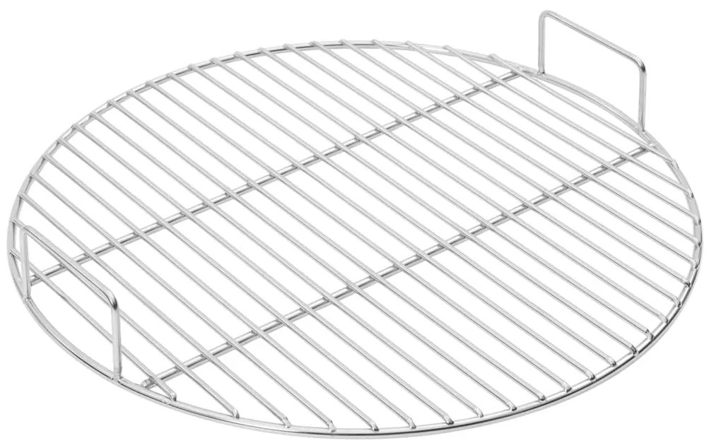 vidaXL Grill de grătar cu mânere, rotund, Ø44,5 cm oțel inoxidabil 304