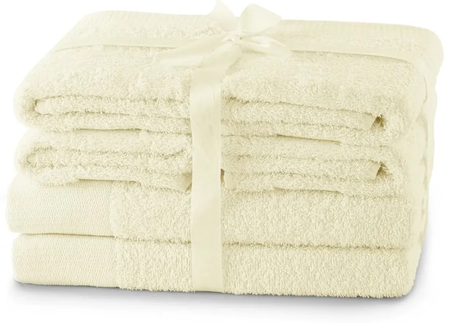 Prosoape de baie crem 6 buc. din bumbac din frotir Amari – Restilo