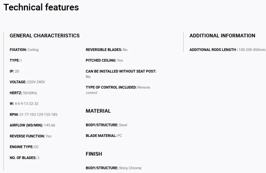 Ventilator cu telecomanda DECO FAN M transparent