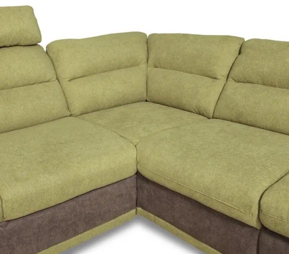 Coltar Extensibil Cu Lada Seaside, Dreapta, Verde Si Gri, 264 X 88 X 217 Cm