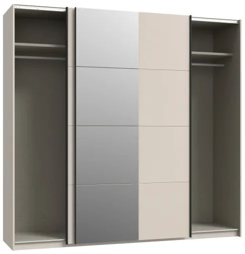 Dulap ODEN cu oglindă, 220 x 210 cm, bej