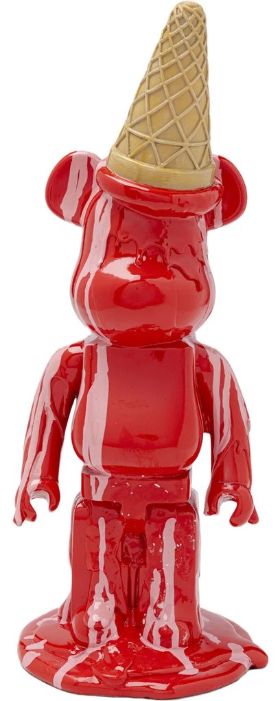 Decoratiune Gelato Bear rosu 40cm