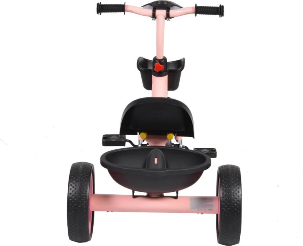 Tricicleta cu pedale NOVOKIDS™ Hawk Trike , Cu melodii si lumini, Doua cosulete pentru jucarii, Max 25 kg, Roti din cauciuc EVA, Cadru metalic, Far
