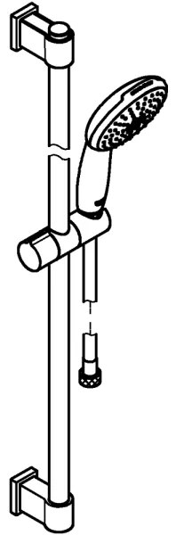 GROHE 26955001 - Set de duș VITALIO START 110 900 mm inox