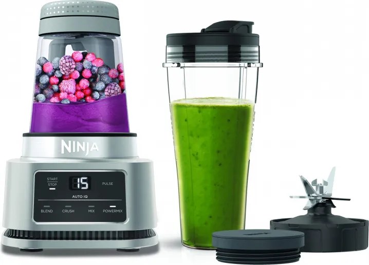 Blender Ninja CB100EU, 1100W, 700ml, 400ml, 2in1, Smart Torque, Auto-iQ, Zdrobire gheata, Inox