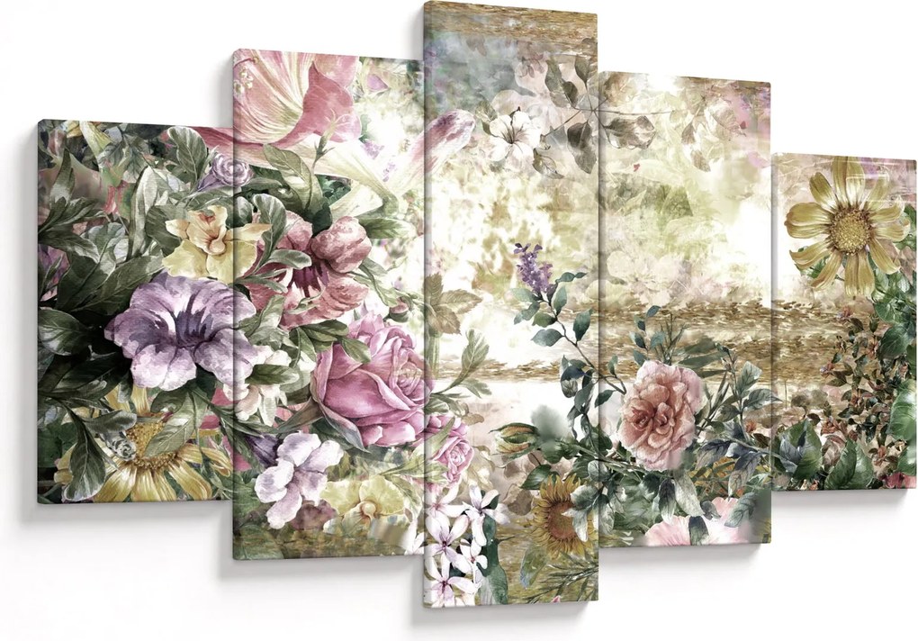 Tablou - Flori de design (150x105 cm)