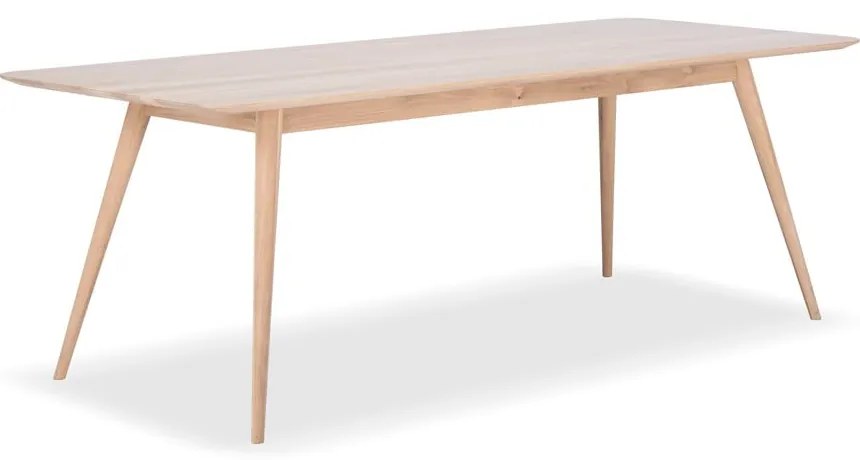 Masă cu structură din lemn masiv de stejar Gazzda Stafa, 220 x 90 cm