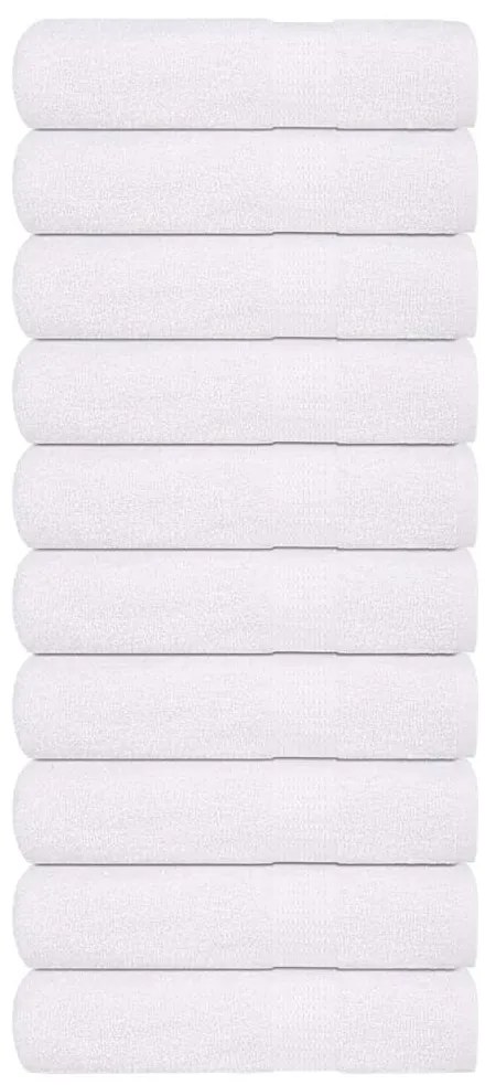 vidaXL Prosoape de baie 10 buc alb 100x150 cm 360 g/m² 100% bumbac