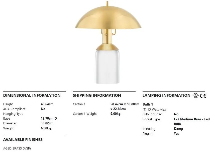 Veioza, lampa de masa design modern BAYSIDE