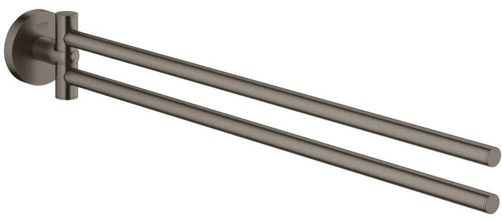 Grohe Essentials Suport prosop baie tip bara cu brate mobile, antracit mat (brushed hard graphite)
