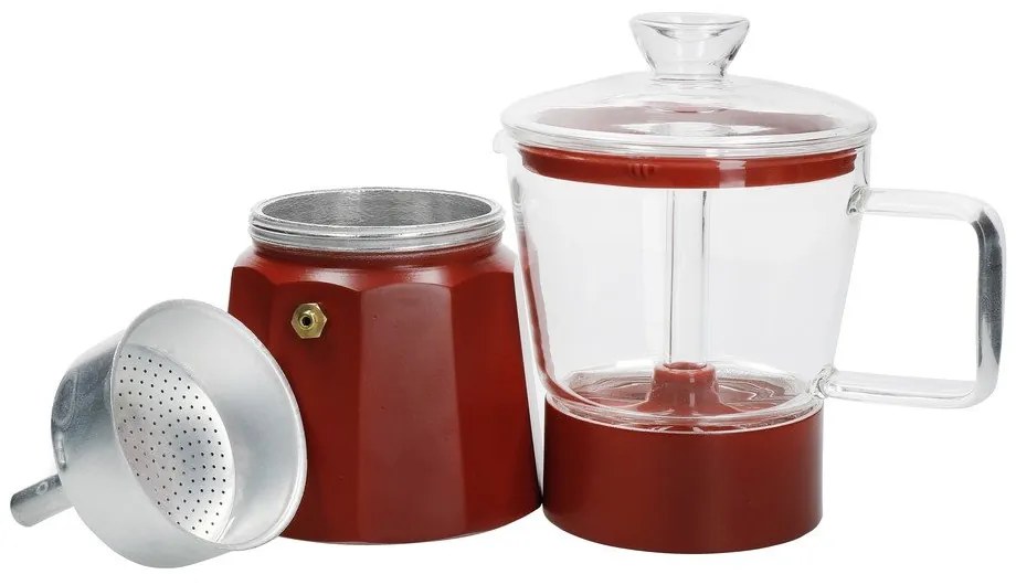 Ceainic roșu mocca din oțel inoxidabil 0,29 l La Cafetiere Verona - Kitchen Craft