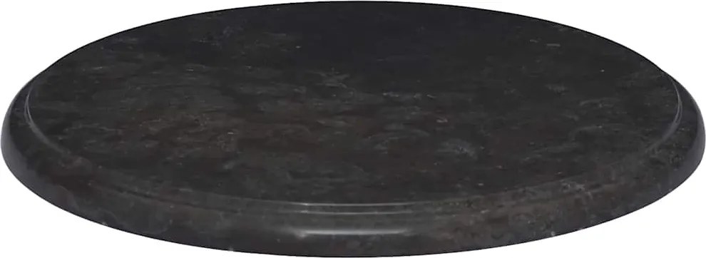 vidaXL Blat de masă, negru, Ø40x2,5 cm, marmură