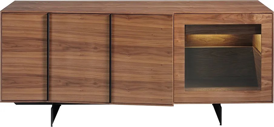 Comoda moderna cu design original si iluminat LED Wood