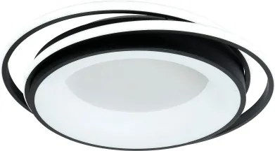 Brilagi - Plafonieră LED dimabilă FLARE LED/84W/230V 47x51 cm neagră + telecomandă