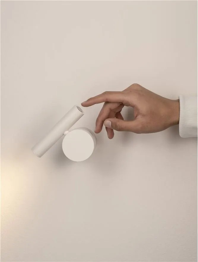 Aplica cu Spot LED directionabil stil minimalist CICLO alba, NVL-9540284