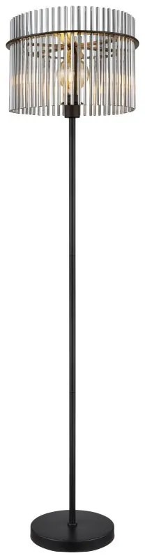 Lampadar, lampa de podea design modern GORLEY negru, fumuriu