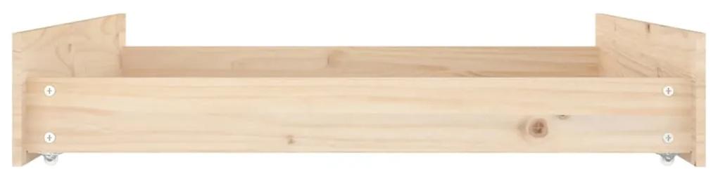 Sertare pentru pat, 2 buc., lemn masiv de pin Maro, 90 x 78 x 18 cm