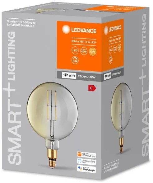 Bec LED dimabil Ledvance SMART+ GLOBE G200 E27/6W/230V 2500K Wi-Fi