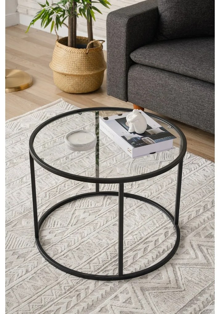 Măsuță de cafea Berlin Black, 60 cm