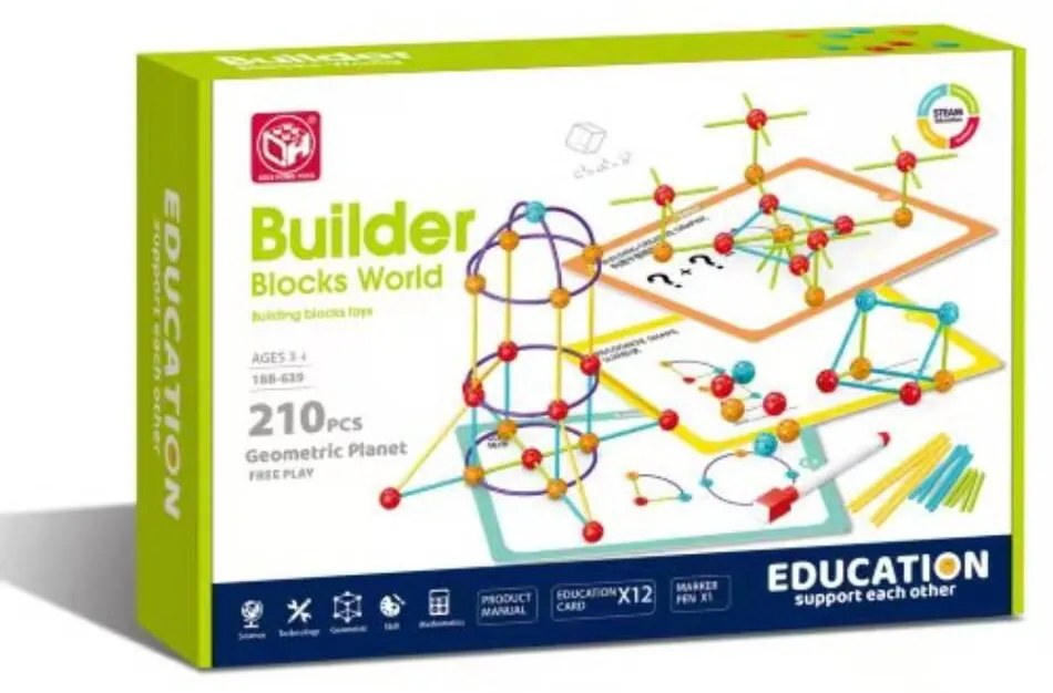 SET DE CONSTRUCTIE STEAM - FORME 3D (210 PIESE) - BUFNITEL (188-639)