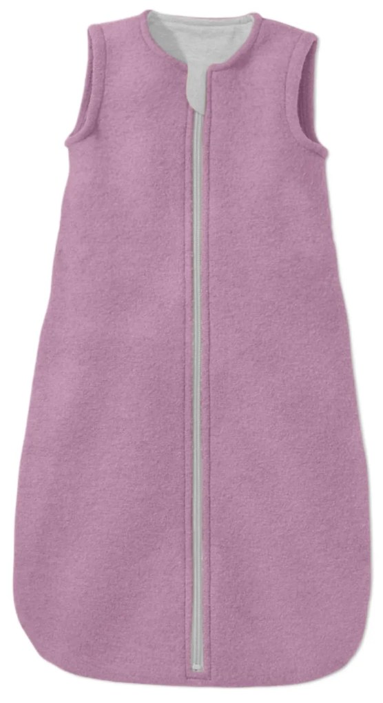 Sac de dormit pentru copii din lana merino captusit cu bumbac 0-9 luni Kidizi old rosa
