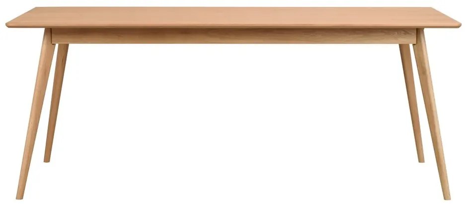 Masă de dining extensibilă cu blat cu aspect de lemn de frasin 190x90 cm Yumi - Rowico