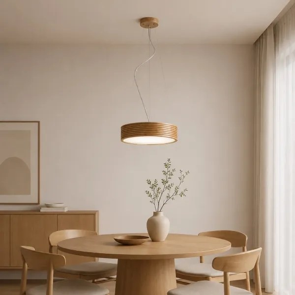 Brilagi - Lustra LED pe cablu CARVALHO MODERN 2xE27/60W/230V stejar Ø 37,5 cm