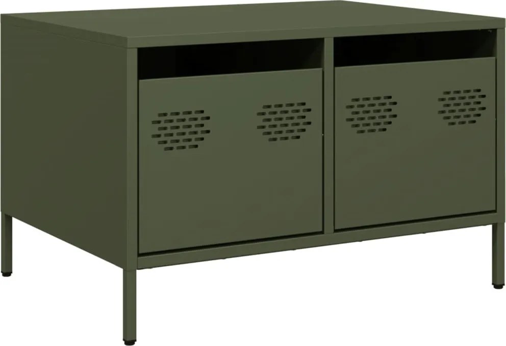 vidaXL Dulap TV, verde măsliniu, 68x50x43,5 cm, oțel laminat la rece