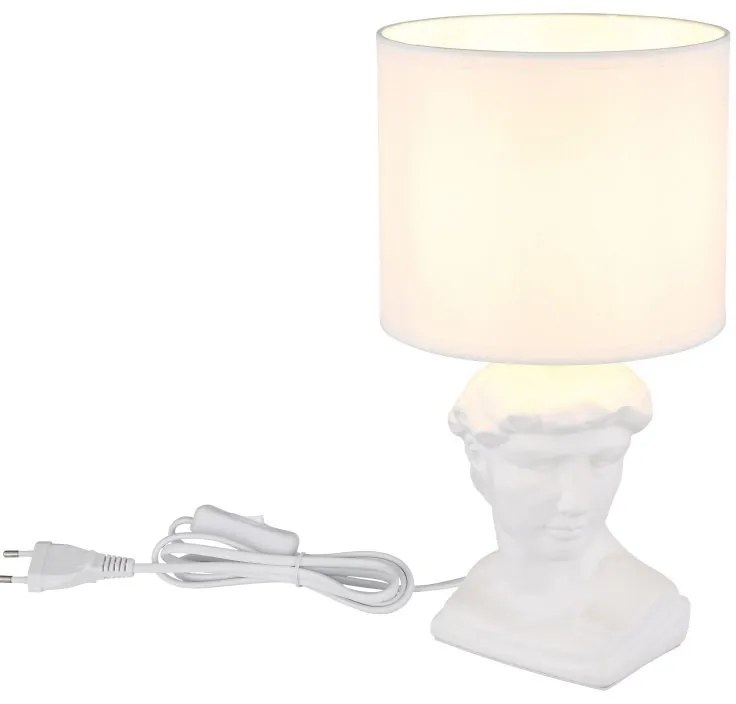 Lampa de masa ceramica alba HERMES