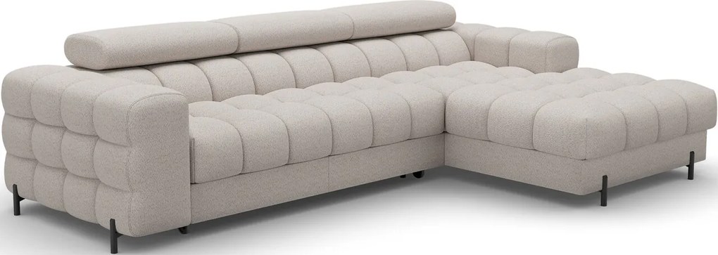 Coltar extensibil dreapta 3 locuri ELTAP, RT-18ROY, Felro, 285x181x93 cm, lemn/poliester, bej