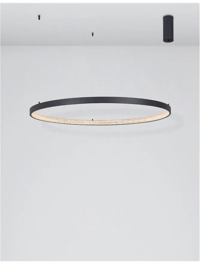 Lustra LED dimabila, design modern PRESTON, 110cm negru NVL-9865110