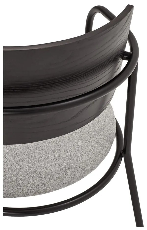 Fotoliu negru-gri în decor de frasin Eclipse - Teulat