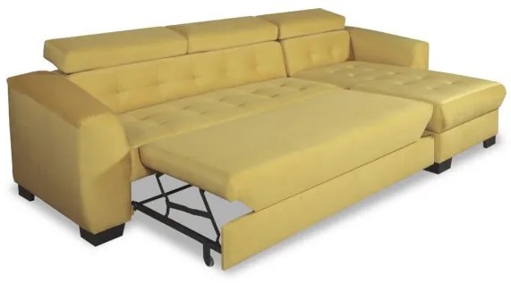 Coltar extensibil Karma Dreapta, 5 Locuri, Galben, 291 x 177 x 86 Cm